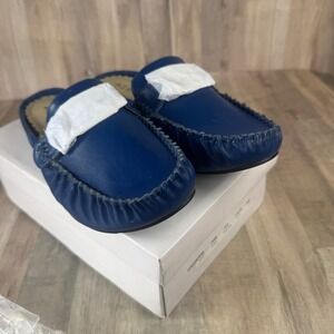 NEW Ashro Women's 11W Rush Hour Low Back Slip On Faux Leather Blue